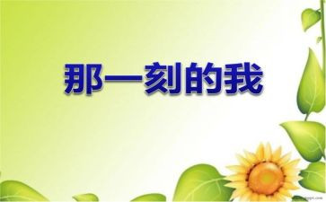 那一刻我在作文600字作文模板8篇